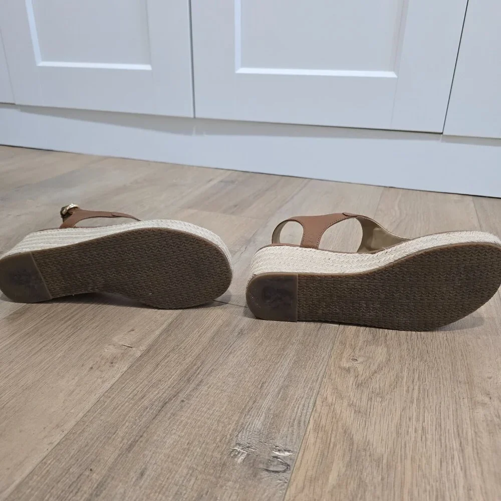 Michael Kors Leather Thong Platform Wedge Size 8 - Picture 6 of 6